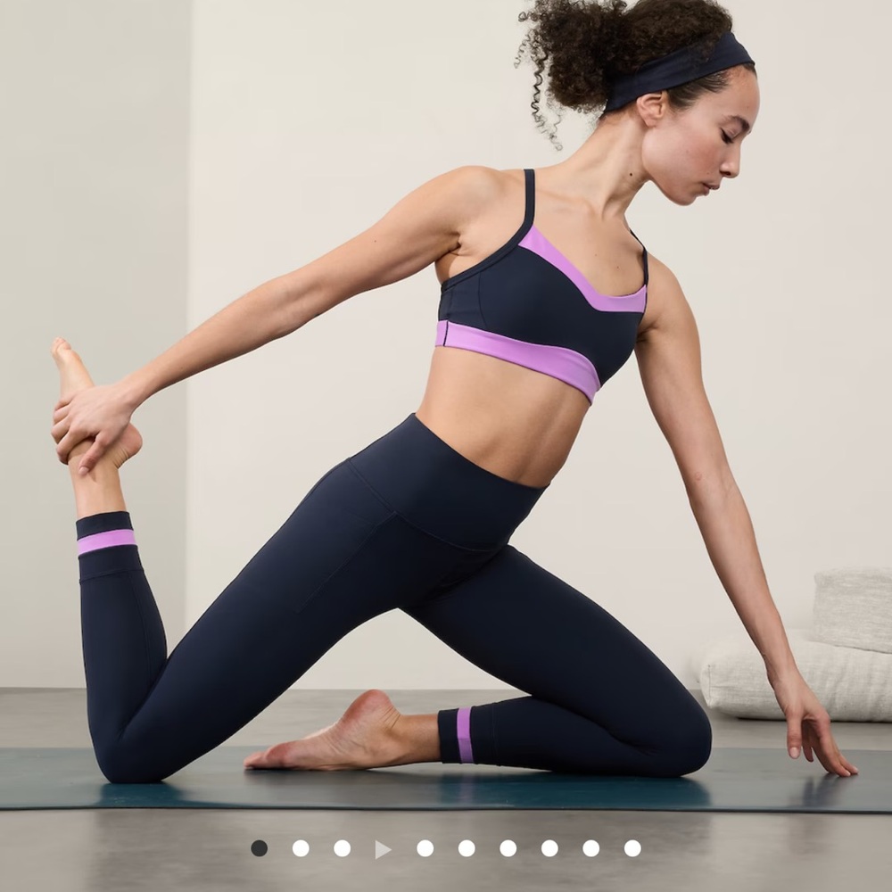 Athleta SALUTATION STASH HIGH RISE COLORBLOCK 7/8 LEGGING